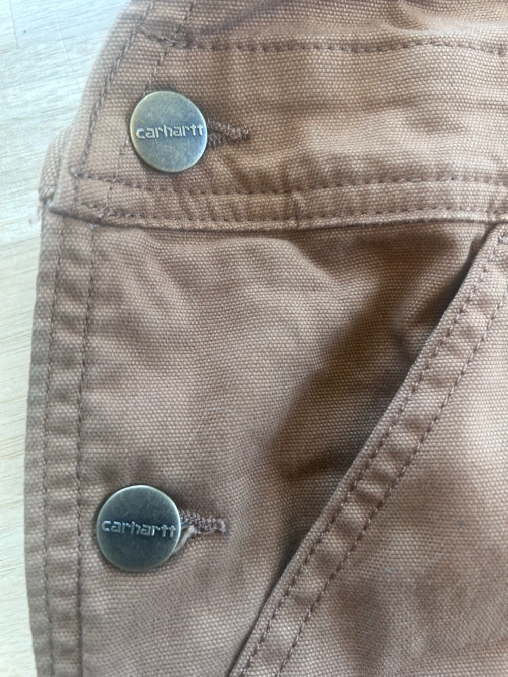 Carhartt Rugged Flex Relaxed Fit Canvas Shortall Women Xl Brown - Picture 3 of 6